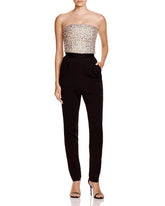 Alice + Olivia Berna embellished bustier wide leg jumpsuit